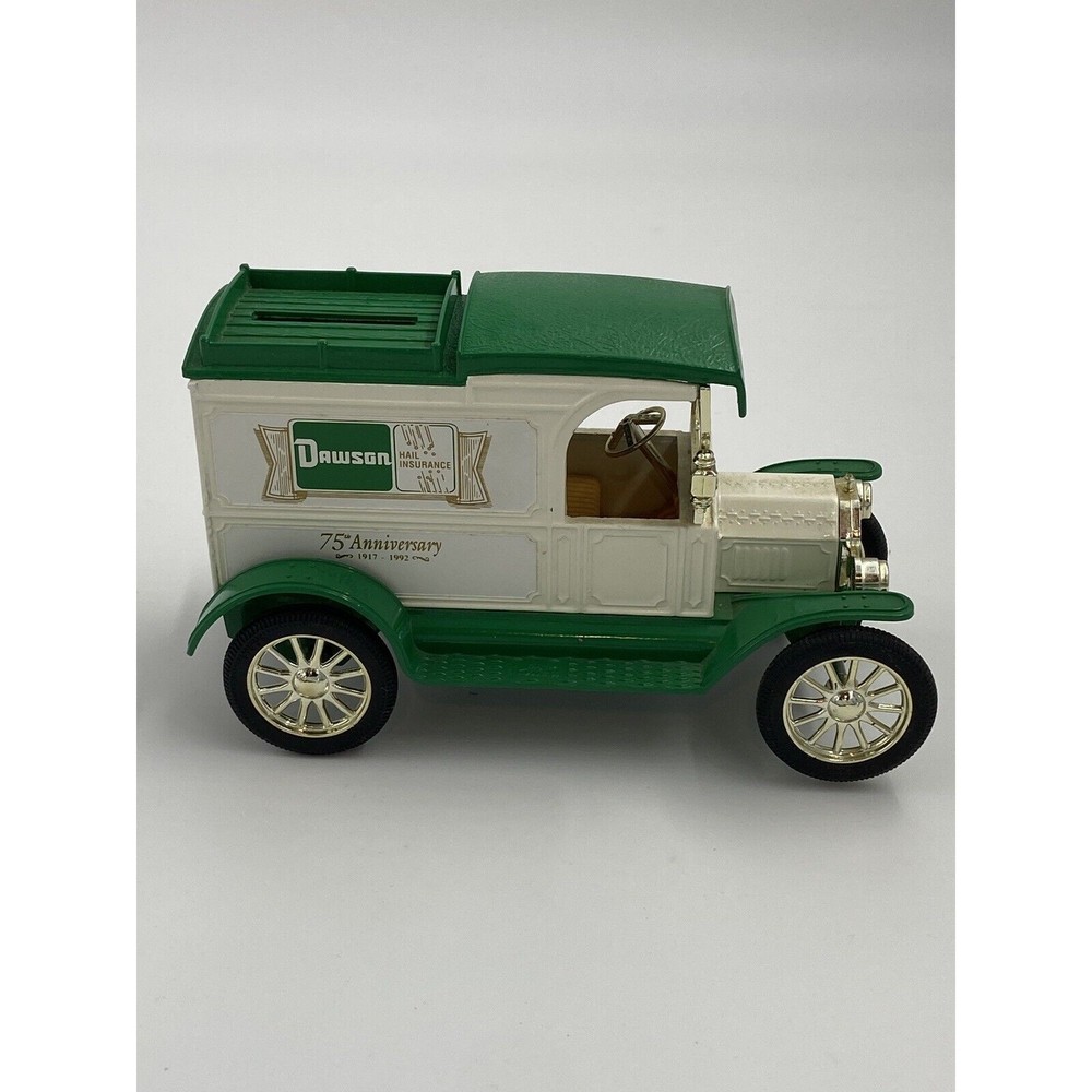 Ertl Die cast 1913 Model T Ford Dawson Insurance Delivery Truck Bank Made USA
